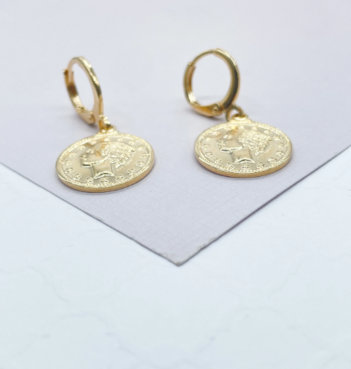 River Island Womens Gold Coin Drop Earrings | £13.00 | Buchanan Galleries